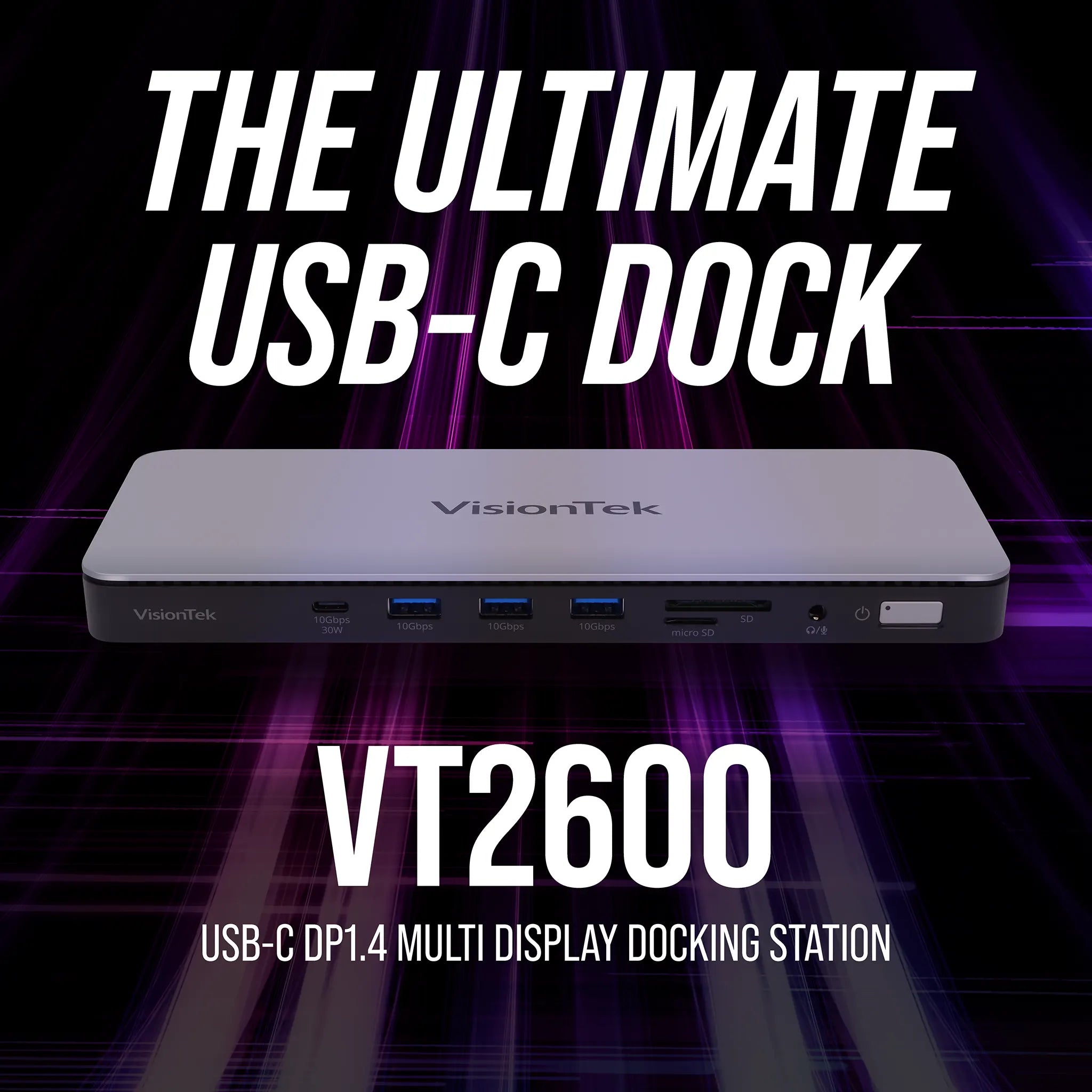 VT2600 USB-C DP 1.4 Docking Station - Black Friday